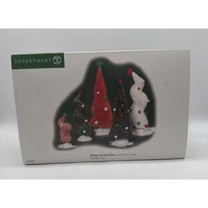 Dept 56 Village Accessories – Tinsel Ball Trees (Set of 5) #56.52971